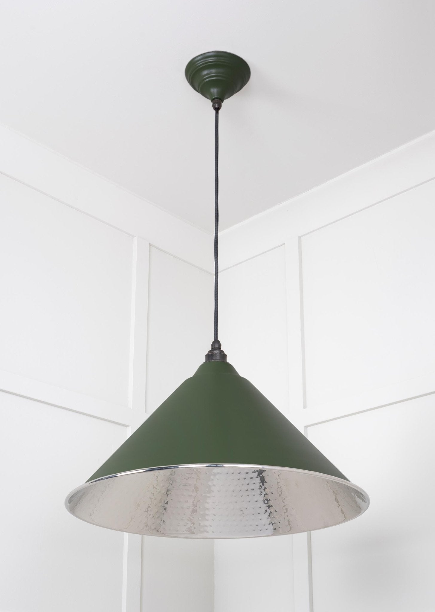 Hammered Nickel Hockley Pendant | Heath - From The Anvil - EB London