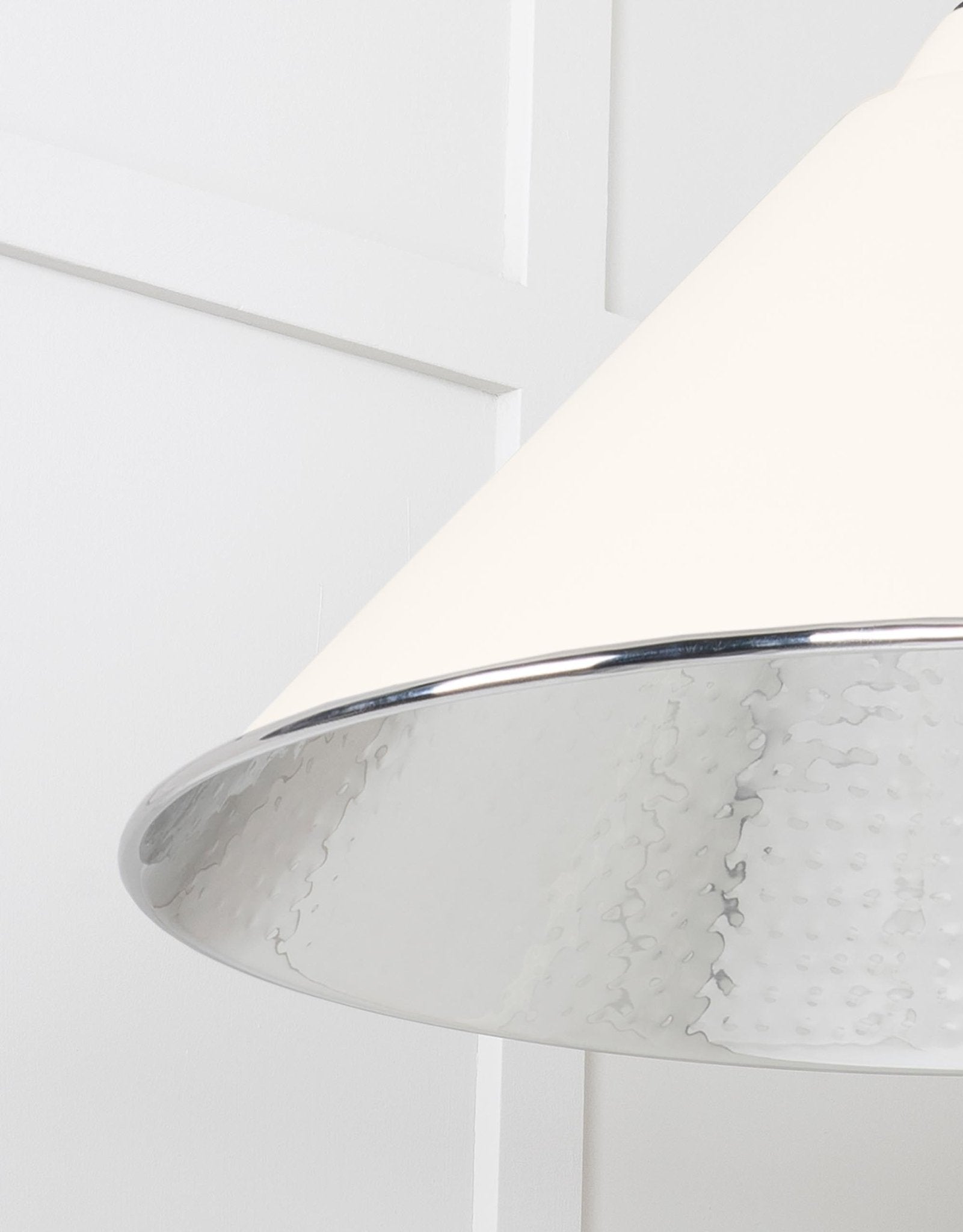 Hammered Nickel Hockley Pendant |Teasel - From The Anvil - EB London