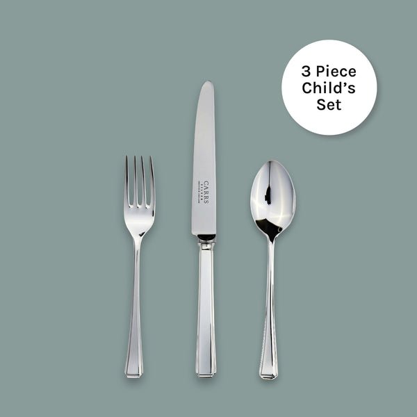 Harley Cutlery 3 Piece Child's Set - Carrs Silver - EB London