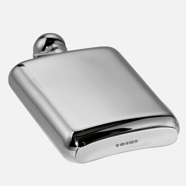Sterling Silver Hip Flask In Presentation Case - Carrs Silver