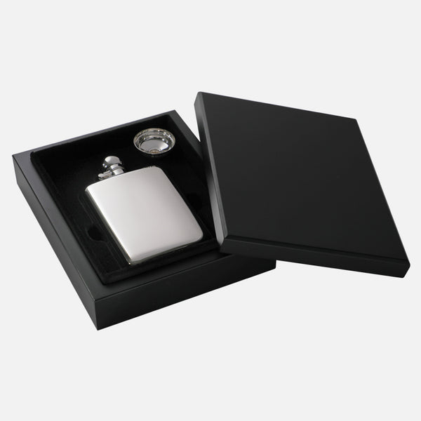 Sterling Silver Hip Flask In Presentation Case - Carrs Silver