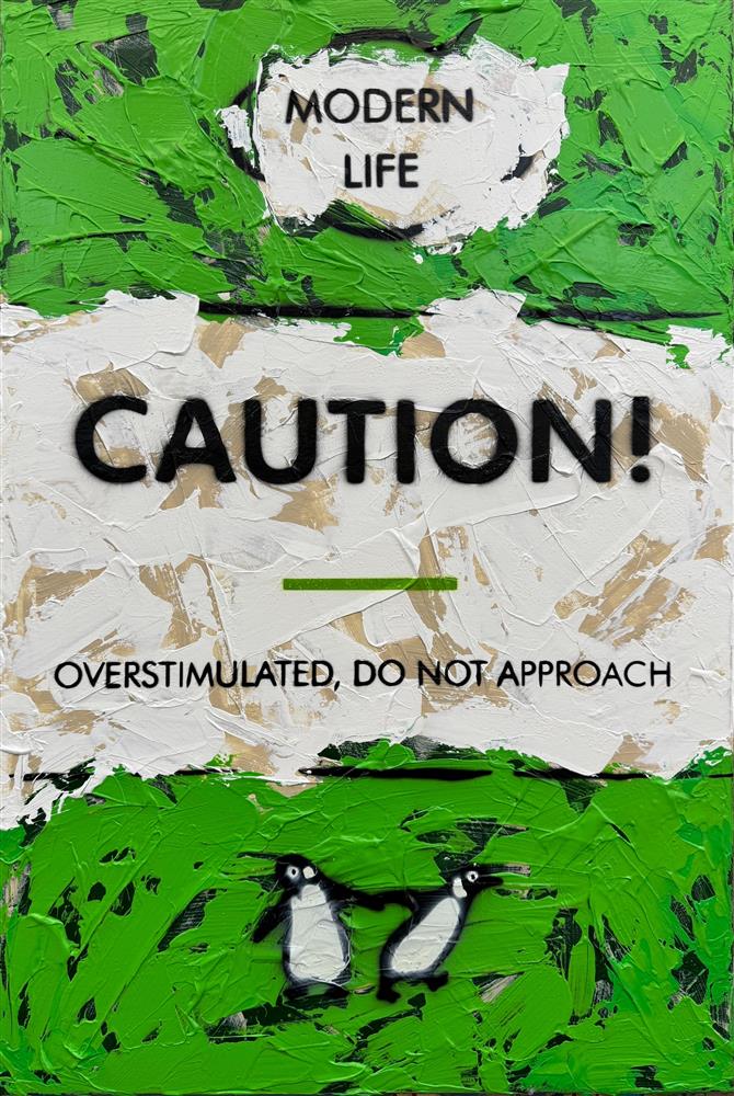Hue Folk | Caution! | Original British Art - EB London