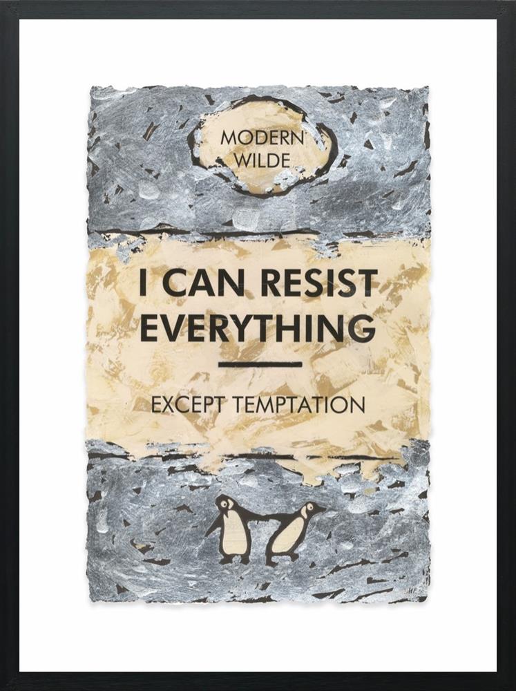 Hue Folk | I Can Resist Everything... Silver Leafed | Original British Art - EB London