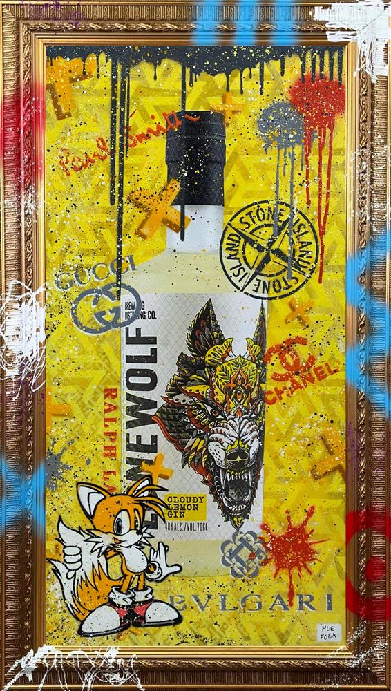 Hue Folk | Lone Wolf Cloudy Lemon | Original British Art - EB London
