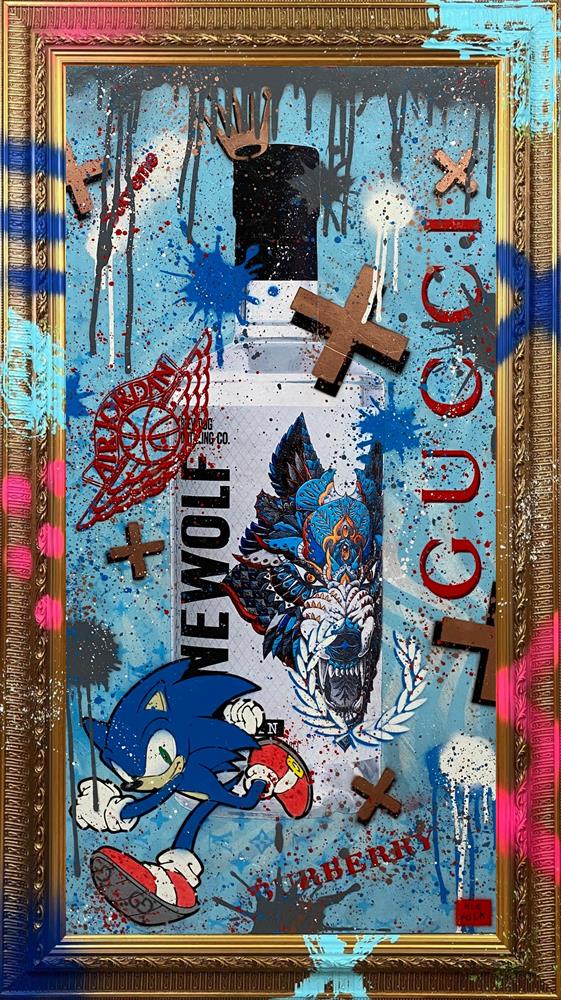 Hue Folk | Lone Wolf Gin | Original British Art - EB London