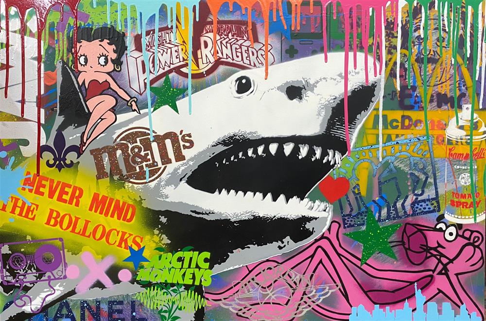 Hue Folk | Shark Attack | Original British Art - EB London