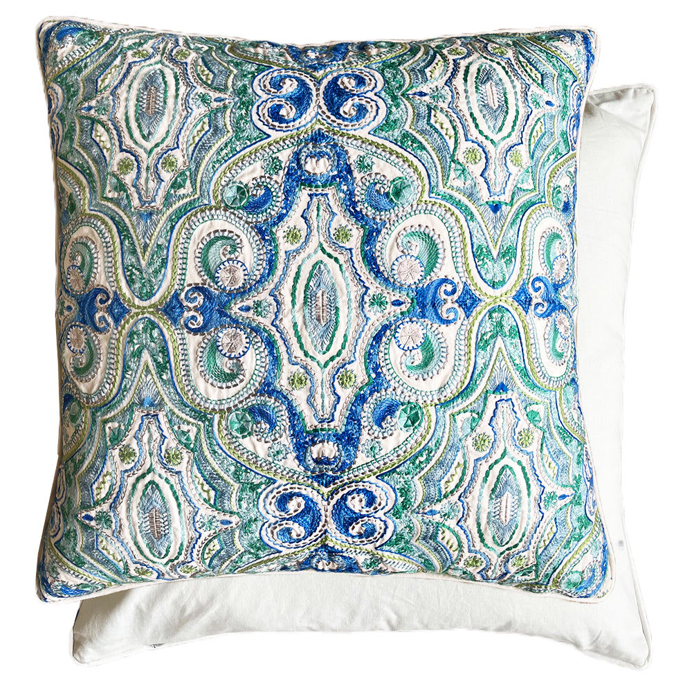 William Yeoward Kalan - Ocean 60x60 Cushion luxury cushion - EB London product image 1