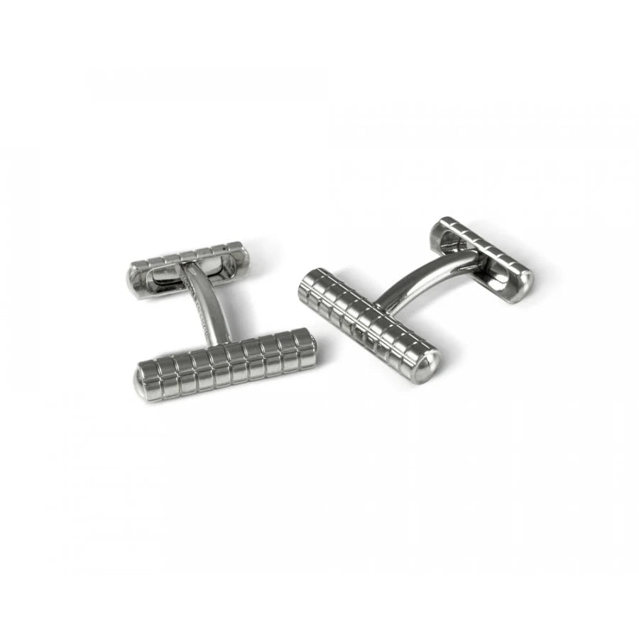 Knurl Cufflinks In Silver Finish – Deakin & Francis - EB London