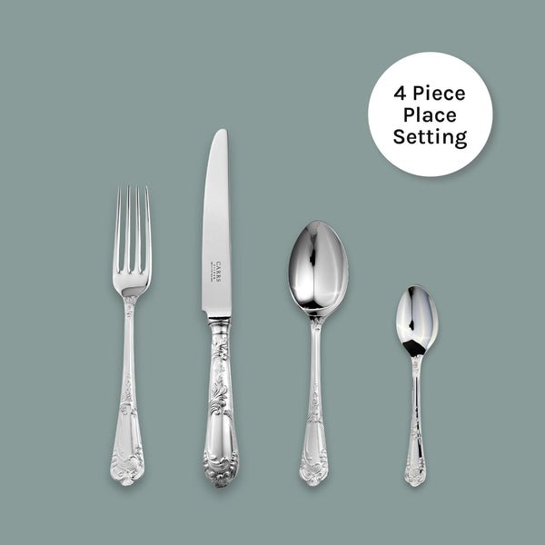 La Regence Cutlery 4 Piece Place Setting - Carrs Silver - EB London