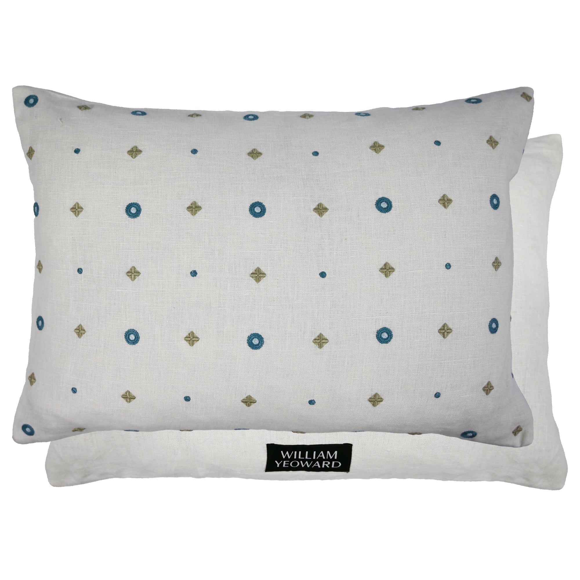 William Yeoward Laghu - Duck Egg 50x35 Cushion luxury cushion - EB London product image 1