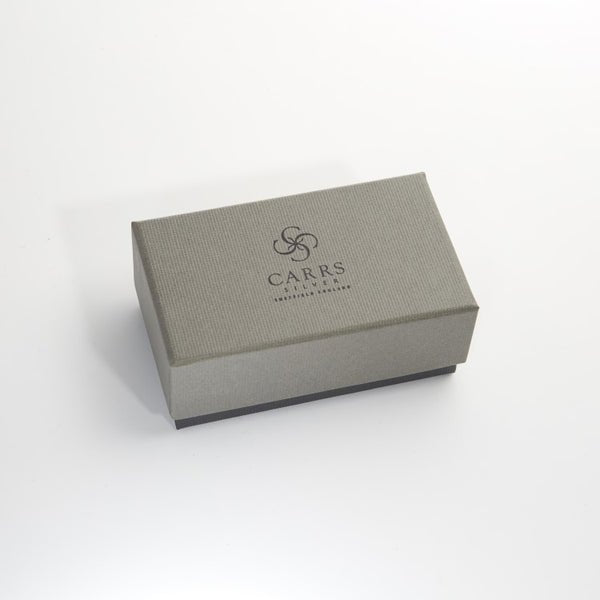 Large Feature Hallmark Sterling Silver Oval Post Cufflinks - Carrs Silver - EB London