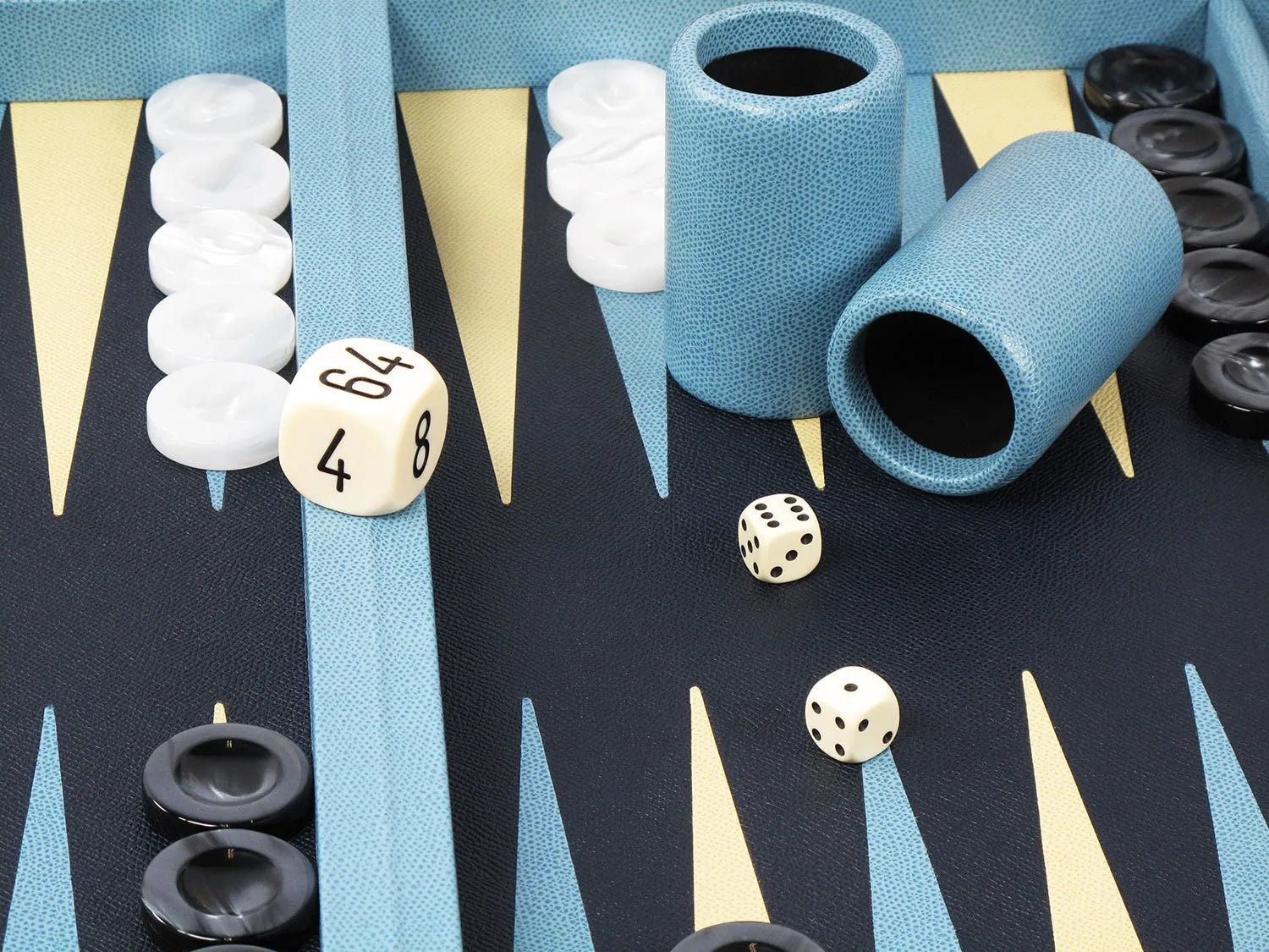 Leather & Acrylic Backgammon Set - Geoffery Parker - EB London
