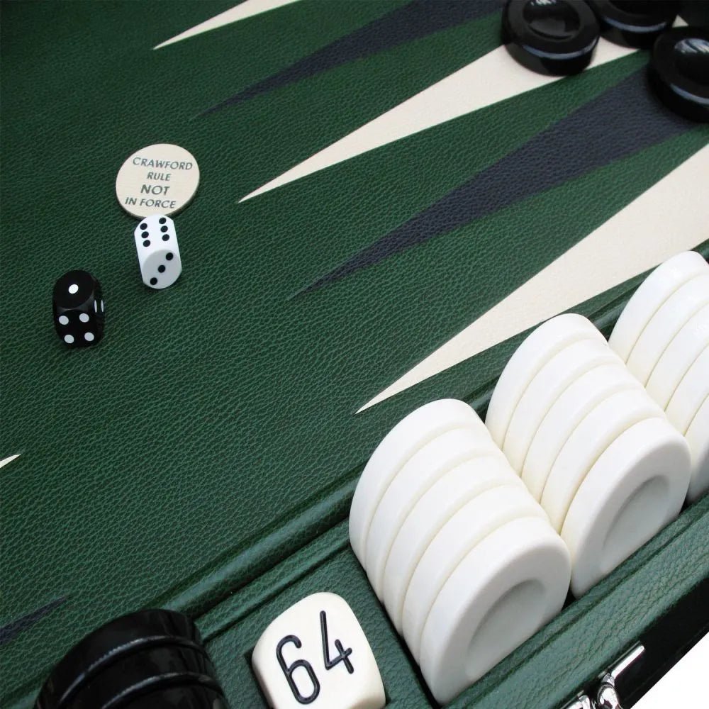 Leather & Acrylic Backgammon Set - Geoffery Parker - EB London