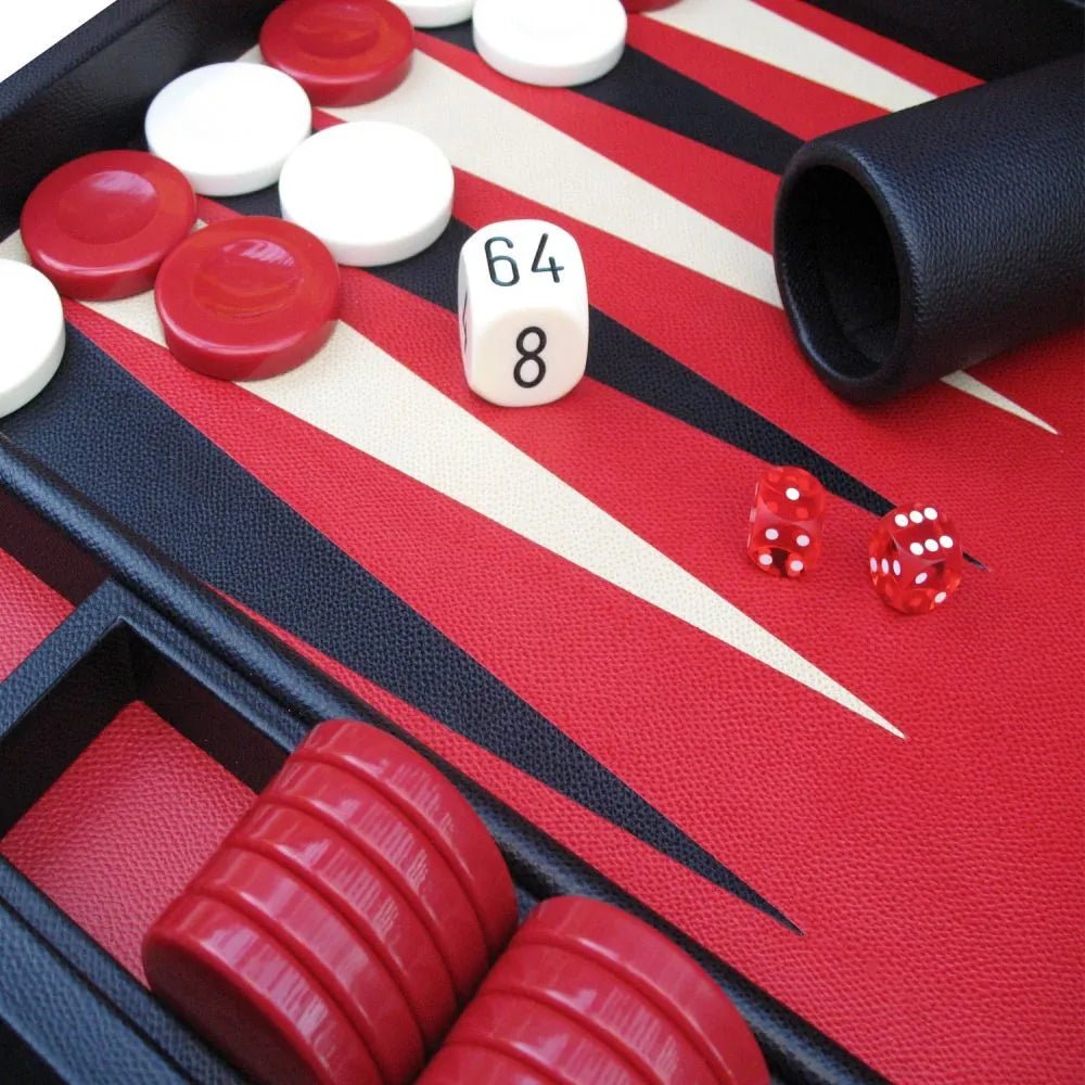 Leather & Acrylic Backgammon Set - Geoffery Parker - EB London