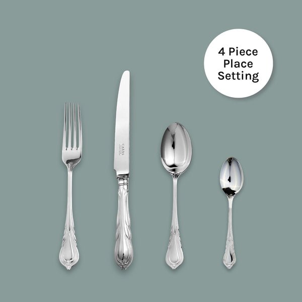 Lily Cutlery 4 Piece Place Setting - Carrs Sliver - EB London