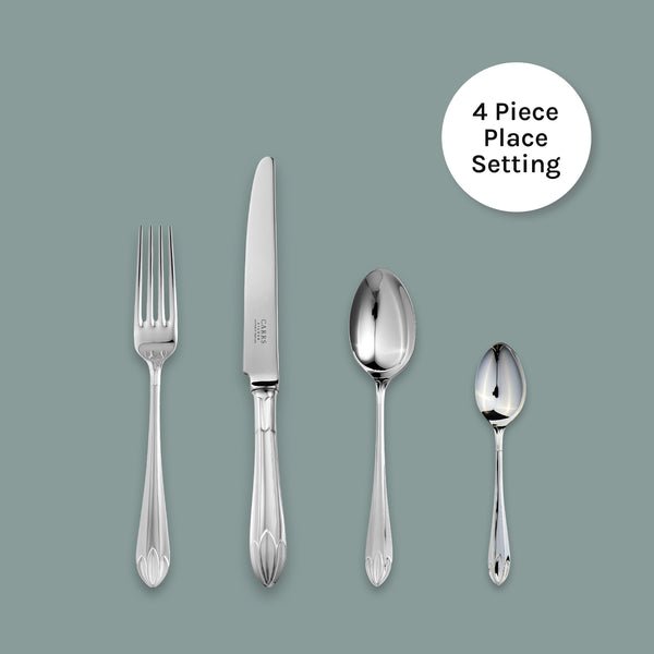 Lotus Cutlery 4 Piece Place Setting - Carrs Silver - EB London