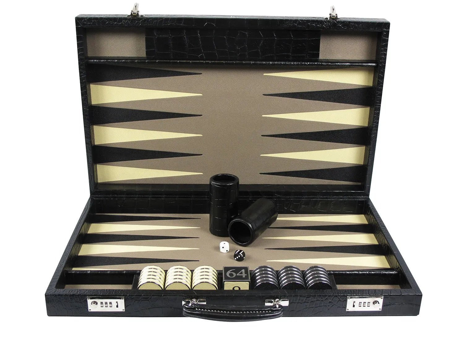 Luxury Backgammon Board Alligator Leather - Geoffery Parker - EB London