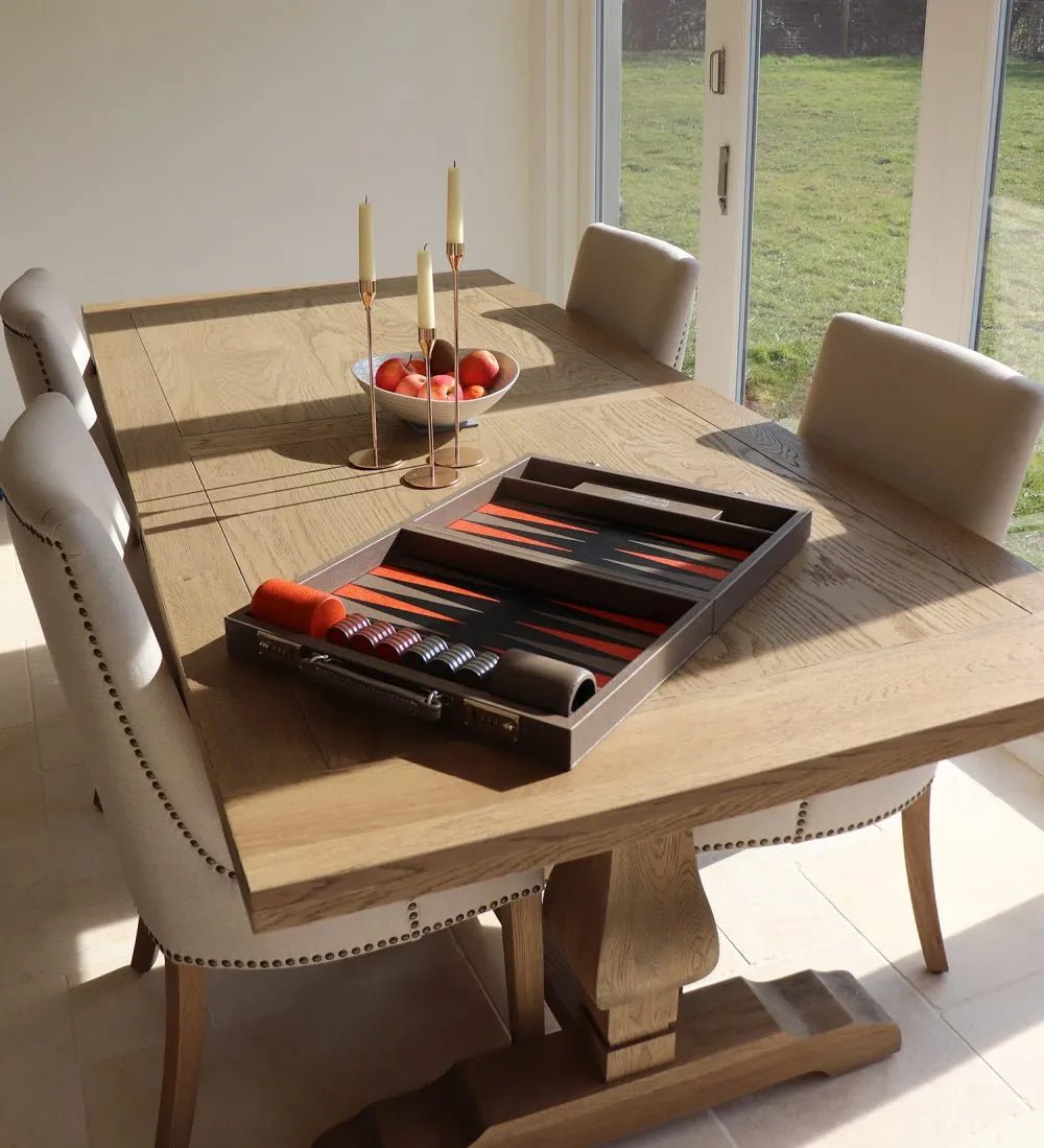 Luxury Backgammon Sets (Leather & Metal) - Geoffery Parker - EB London