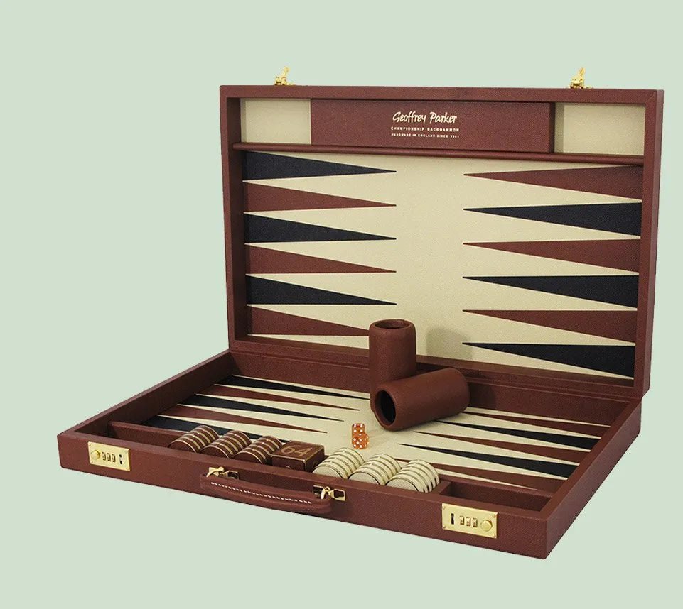 Luxury Backgammon Sets (Leather & Metal) - Geoffery Parker - EB London