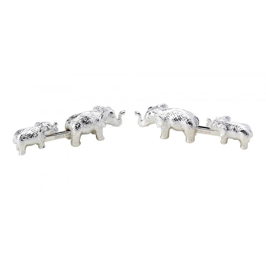Mother and Baby Elephant Sterling Silver Cufflinks – Deakin & Francis - EB London