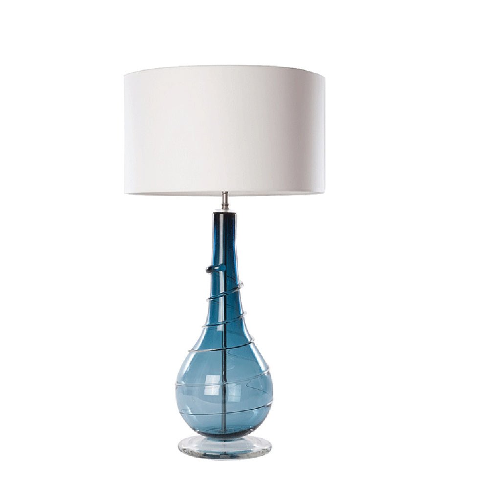 William Yeoward Ninevagh Table Lamp Steel Blue luxury table lamp - EB London product image 1