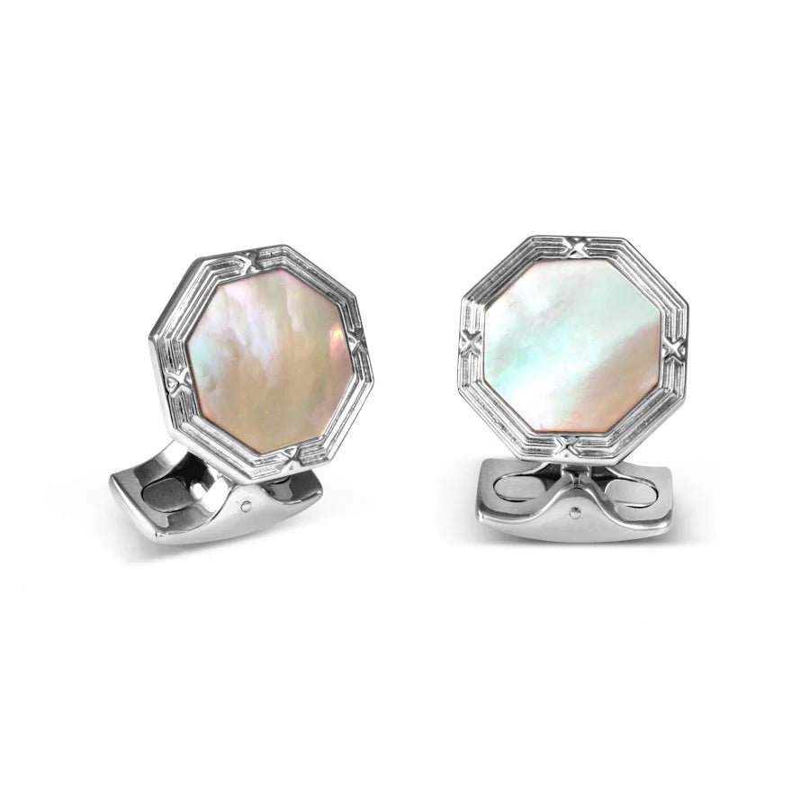 Octagonal Cufflinks with Mother - of - Pearl – Deakin & Francis - EB London