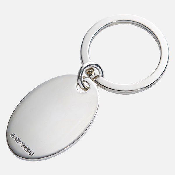 Oval Keyring Sterling Silver - Carrs Silver - EB London