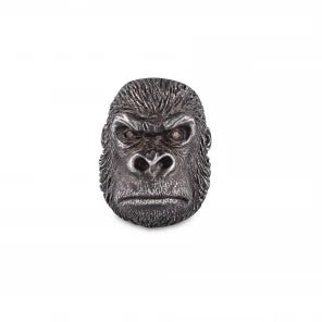 Oxidised Silver Grumpy Gorilla Ring – Deakin & Francis - EB London
