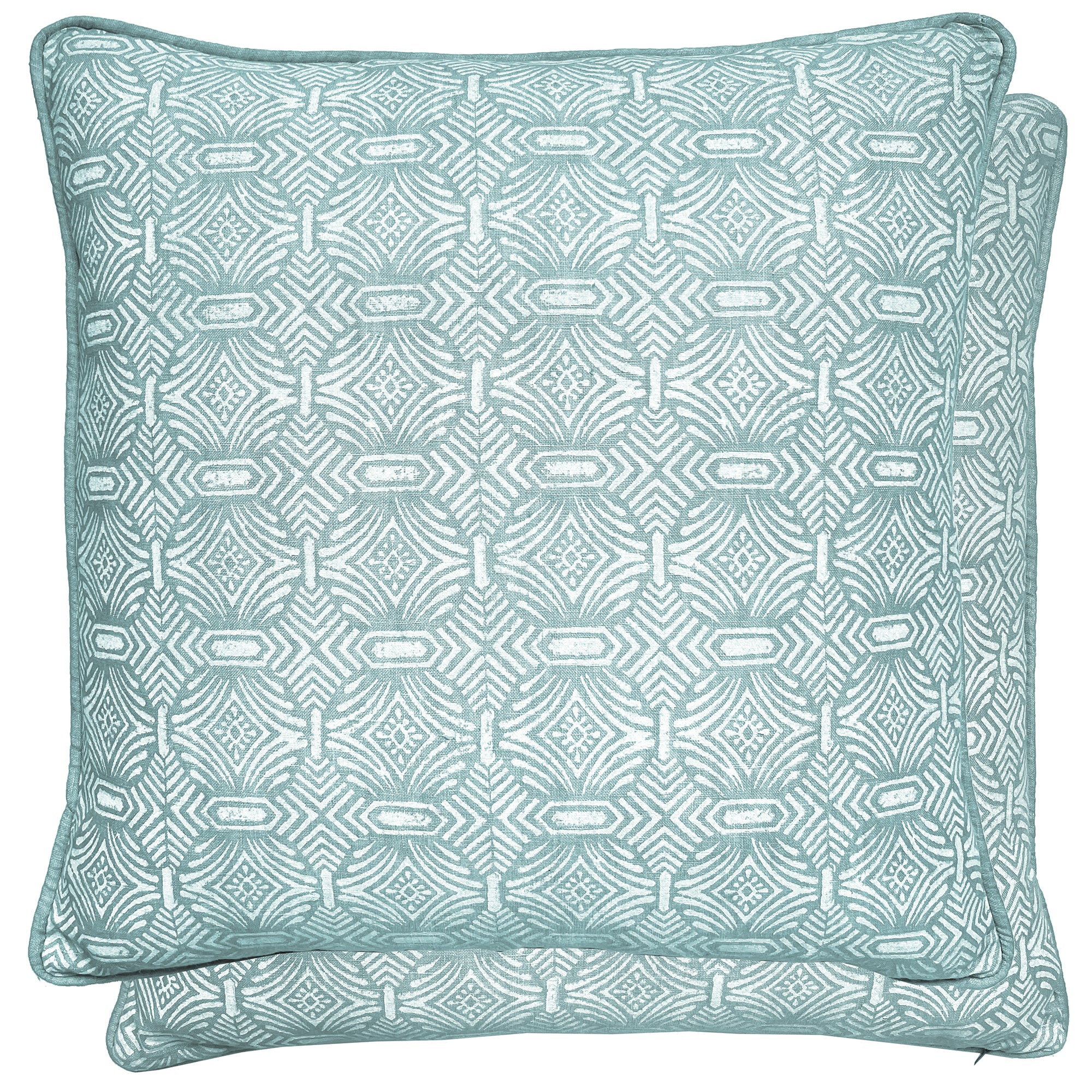 William Yeoward Pali - Duck Egg 50x50 Cushion luxury cushion - EB London product image 1