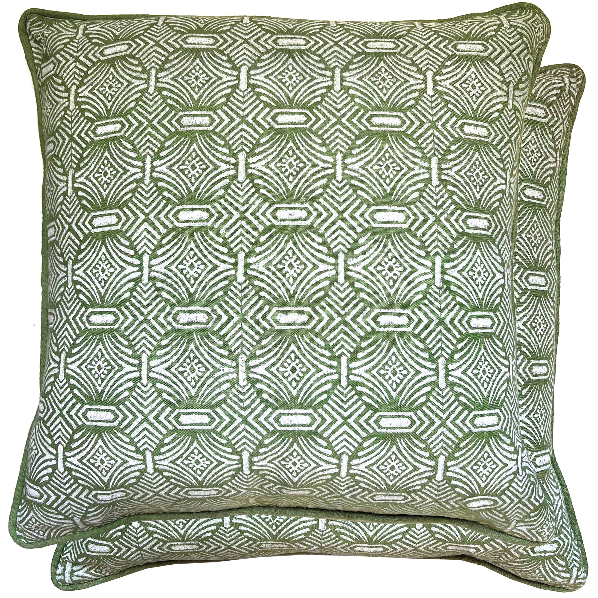 William Yeoward Pali - Grass 50x50 Cushion luxury cushion - EB London product image 1