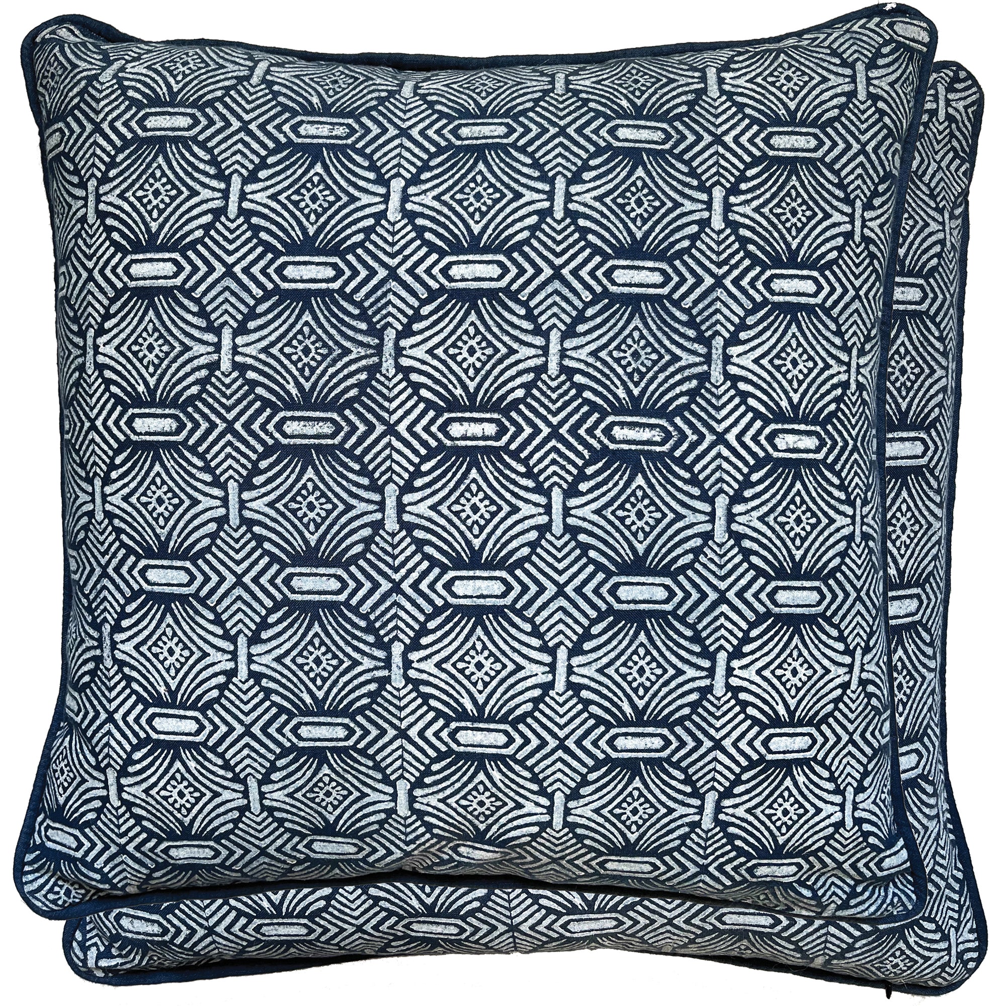 William Yeoward Pali - Indigo 50x50 Cushion luxury cushion - EB London product image 1