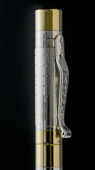 Yard-O-Led - Pocket Honeycomb Fountain Pen - Sterling Silver - EB London