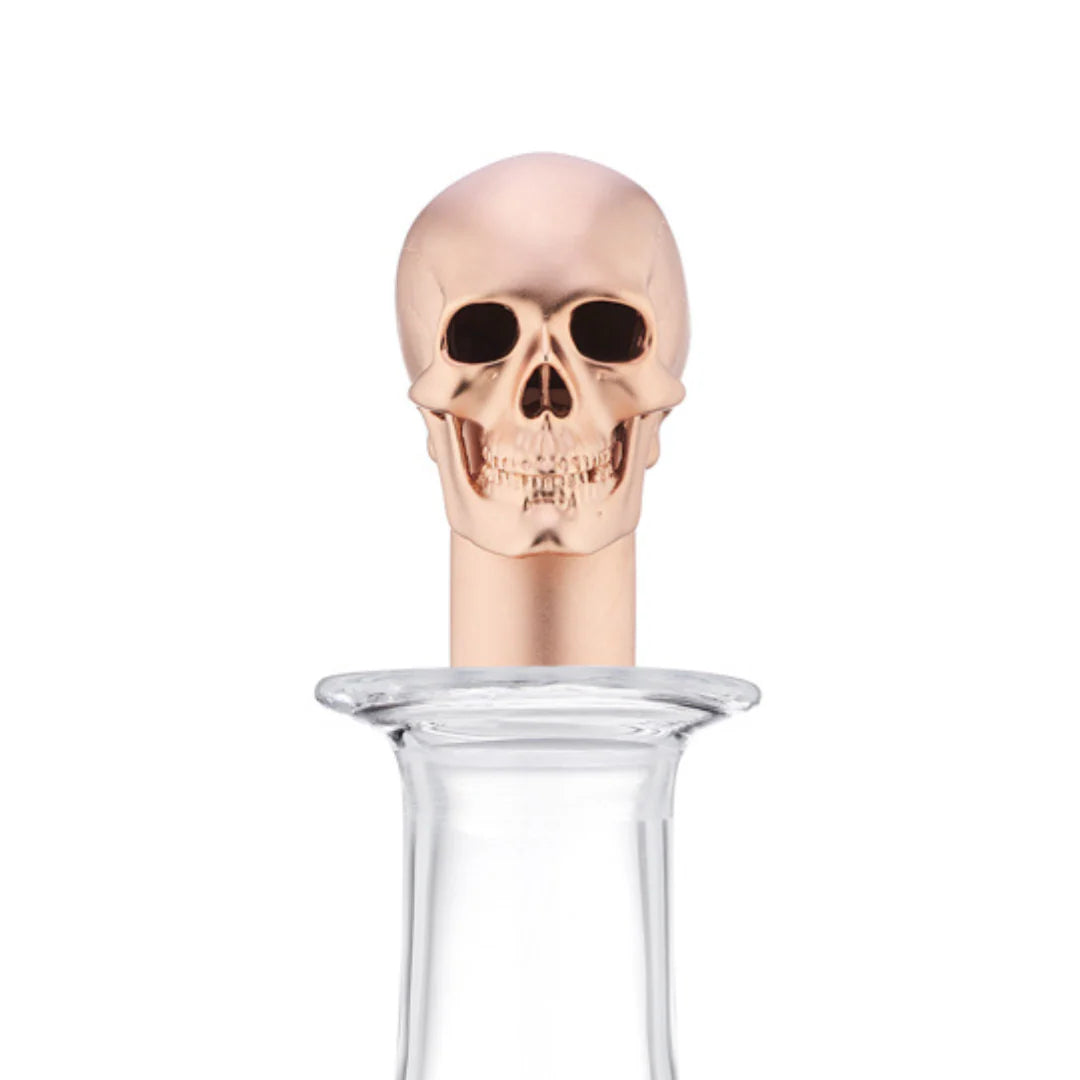 Rose gold skull wine decanter crystal glass carafe by Deakin & Francis at EB London