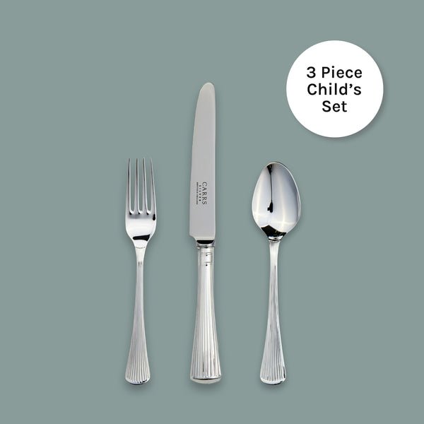 Sandalwood Cutlery 3 Piece Child's Set - Carrs silver - EB London