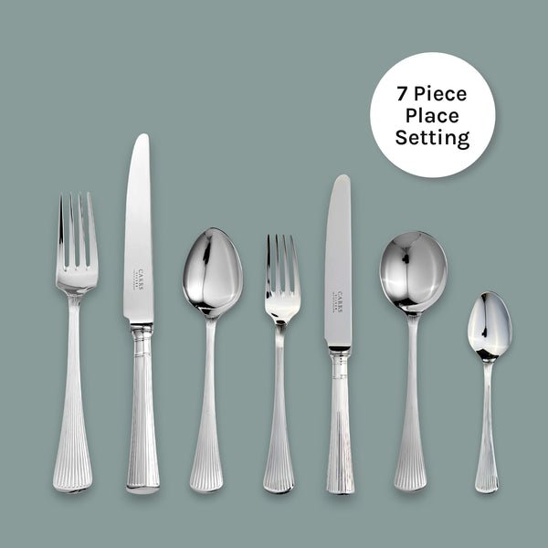 Sandalwood Cutlery 7 Piece Place Setting - Carrs Silver - EB London