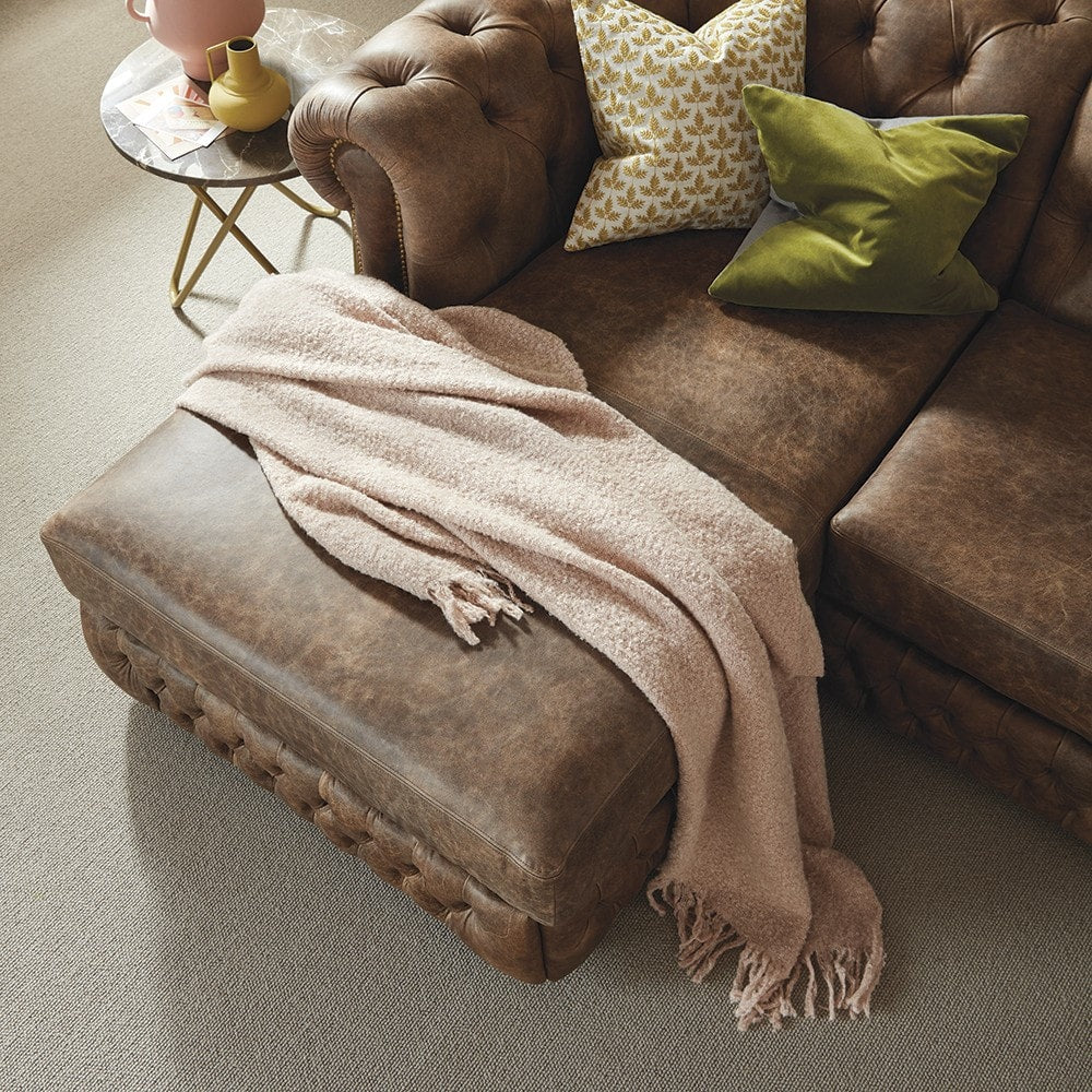 Sofa by Saxon - Knightsbridge Chaise - Hand-Burnished Leather- EB London