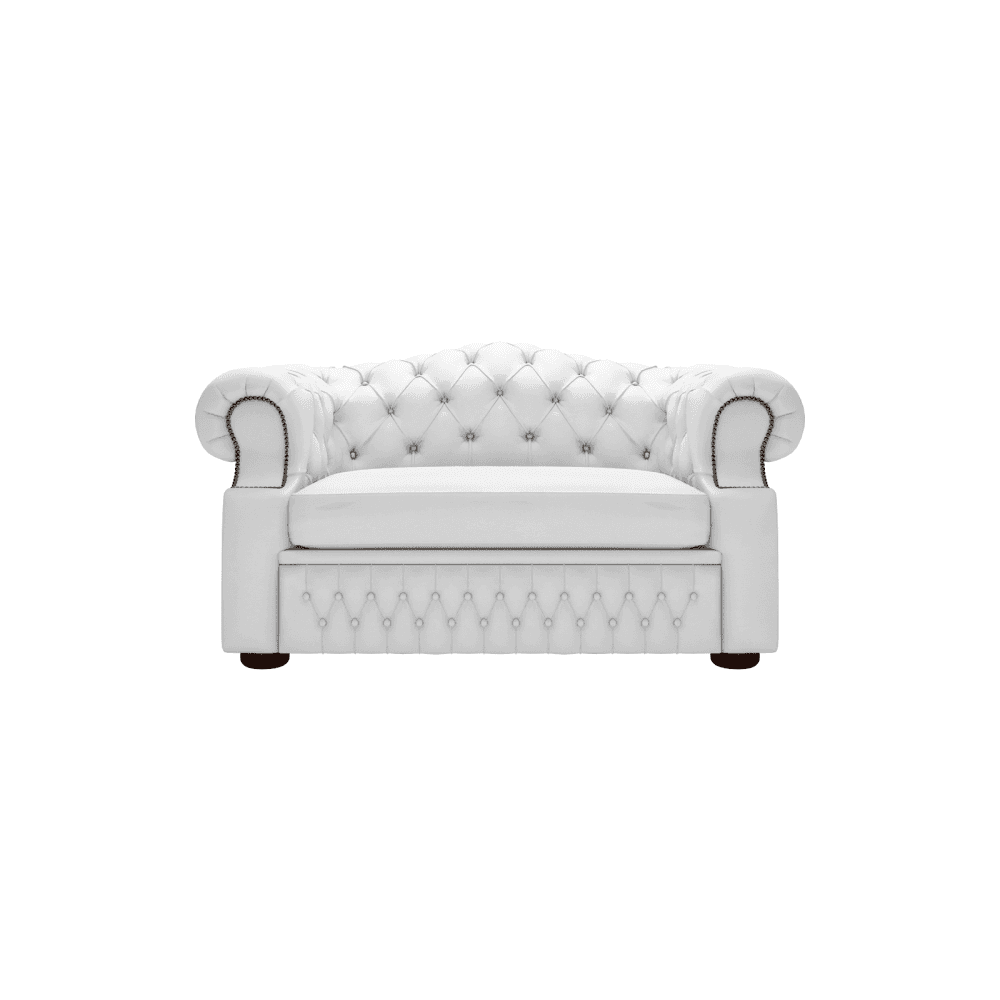 Sofa by Saxon - Oxford 1.5 Seater Sofa - Hand-Burnished Leather - Birch White - EB London