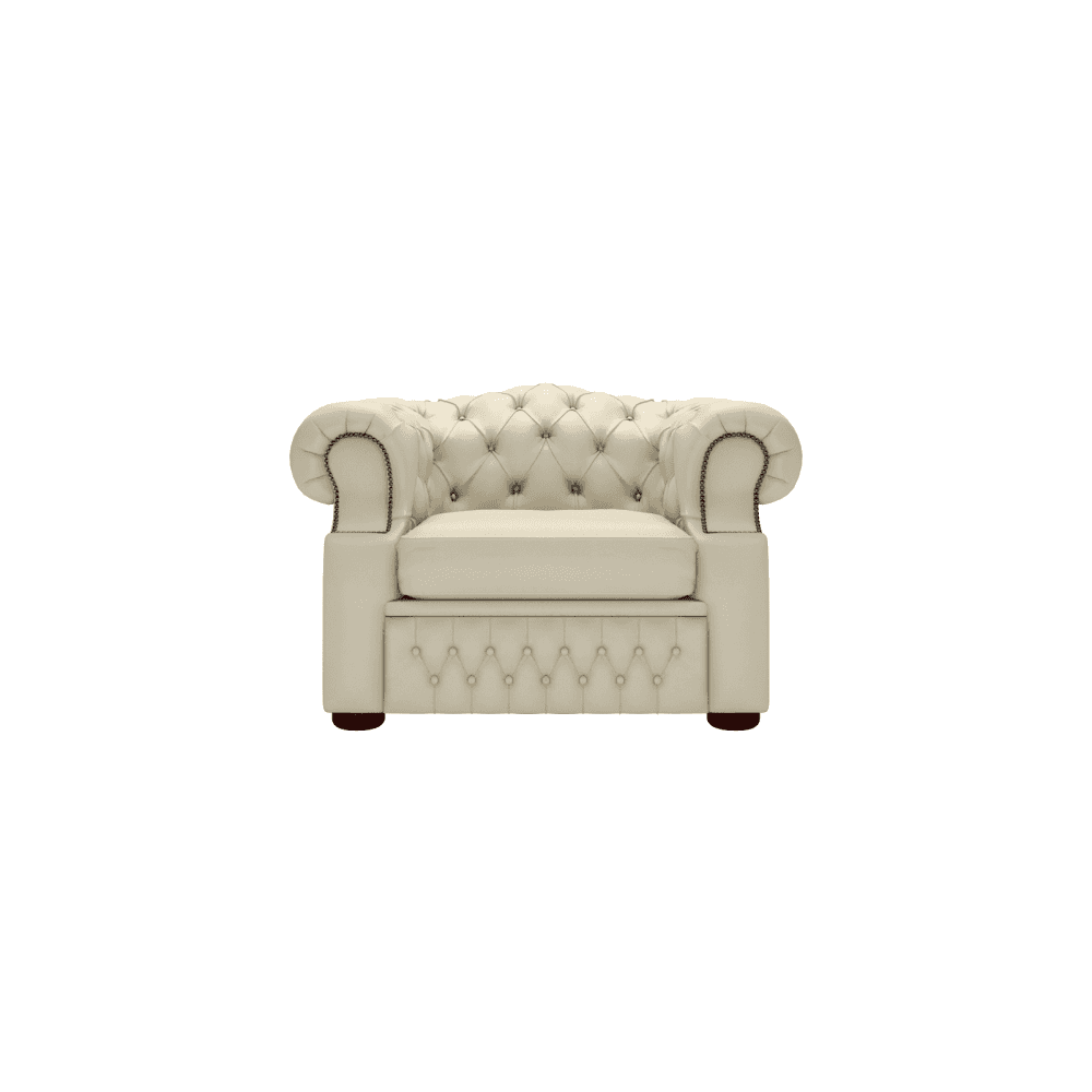Sofa by Saxon - Oxford Chair - Hand-Burnished Leather - Birch Ivory - EB London
