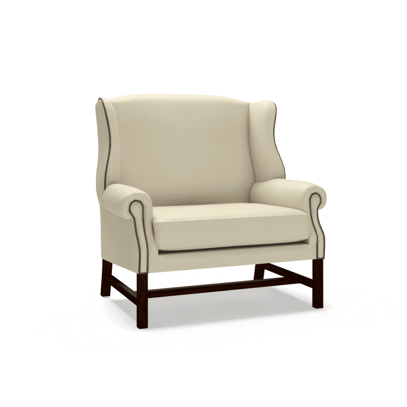 Sofa by Saxon - Richmond 1.5 Seater Sofa - Hand-Burnished Leather - Birch Ivory - EB London