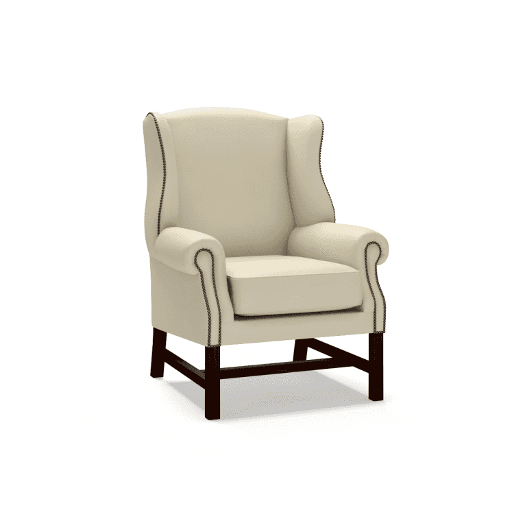 Sofa by Saxon - Richmond Chair - Hand-Burnished Leather - Birch Ivory - EB London