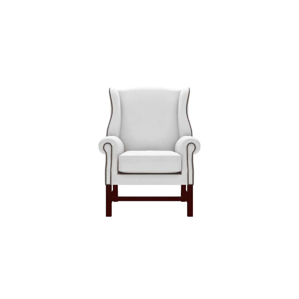 Sofa by Saxon - Richmond Chair - Hand-Burnished Leather - Birch White - EB London