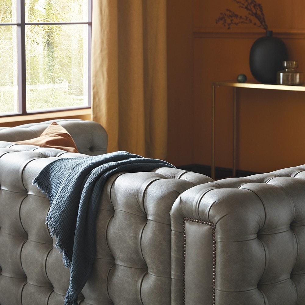 Sofa by Saxon - Westminster 4 Seater Sofa - Hand-Burnished Leather - EB London