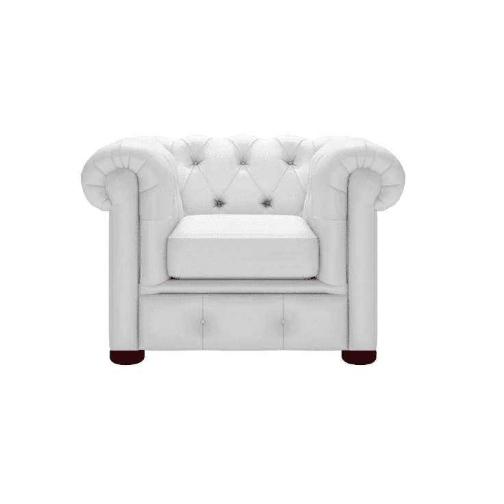 Sofa by Saxon - Winchester Chair - Hand-Burnished Leather - Birch White - EB London