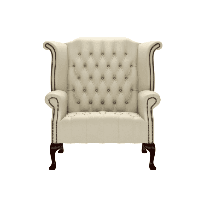 Sofa by Saxon - Woburn 1.5 Seater Sofa - Hand-Burnished Leather - Birch Ivory - EB London