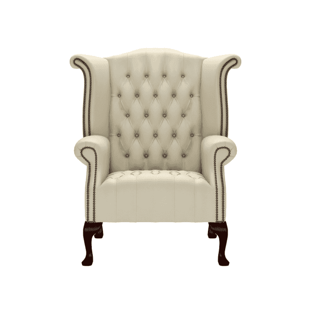 Sofa by Saxon - Woburn Chair - Hand-Burnished Leather - Birch Ivory - EB London