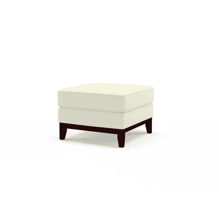 Sofa by Saxon - Chiswick Medium Footstool - Hand-Burnished Leather - Birch White - EB London