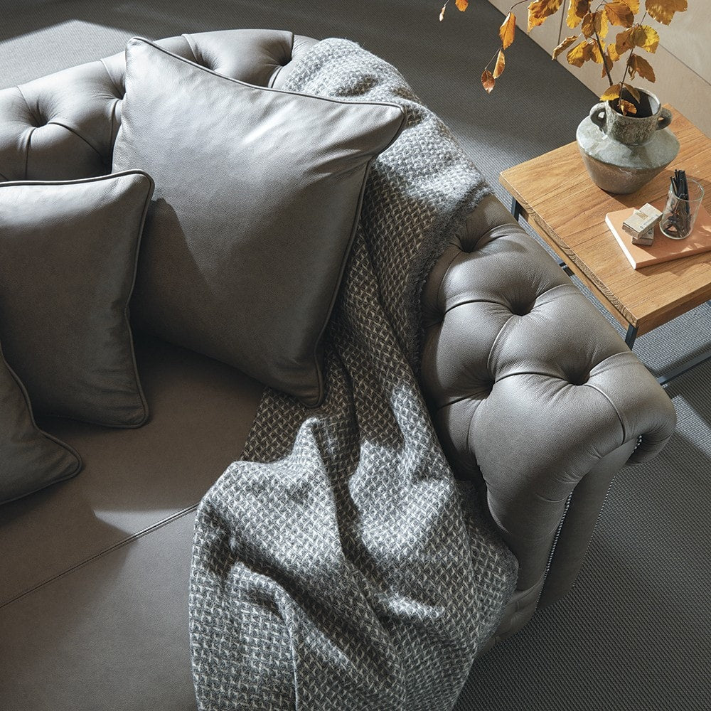 Sofa by Saxon - Hampstead 3 Seater Sofa - Hand-Burnished Leather - EB London