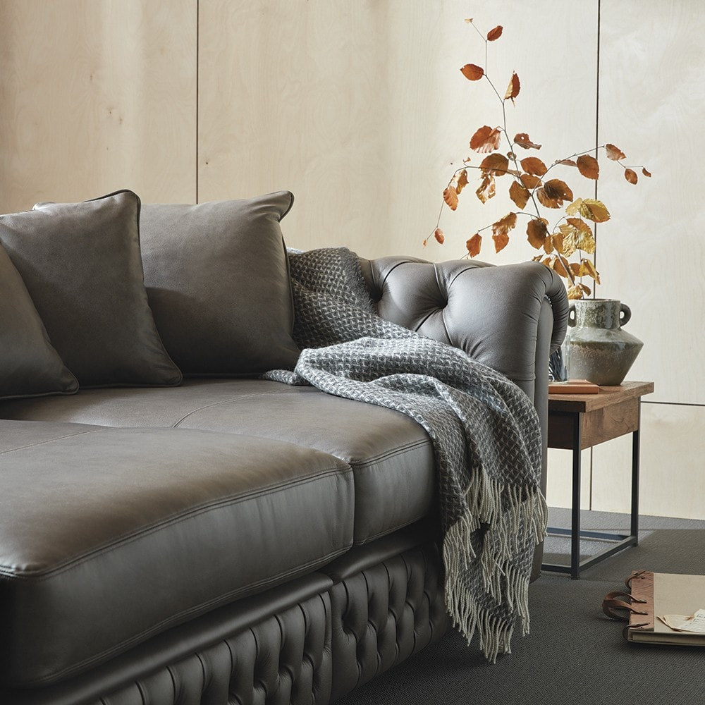 Sofa by Saxon - Hampstead 3 Seater Sofa - Hand-Burnished Leather - EB London