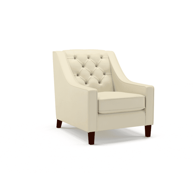 Sofa by Saxon - Islington Chair - Hand-Burnished Leather - Birch Ivory - EB London
