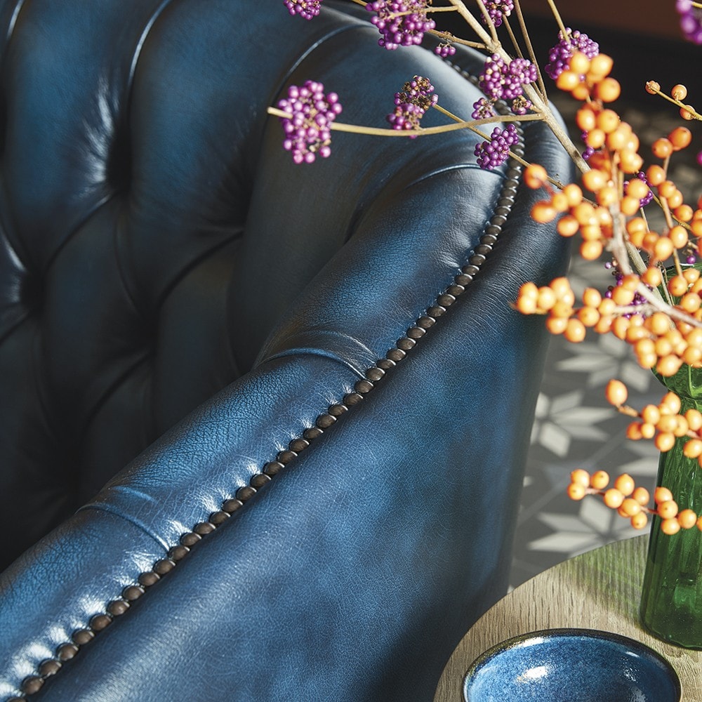 Sofa by Saxon - Burlington 2 Seater Sofa - Hand-Burnished Leather - EB London